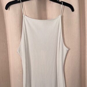 H&M Elegant White Ribbed Women's Dress